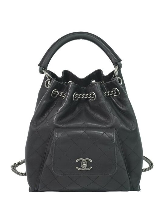 Chanel Quilted 2-Way Chain Drawstring Backpack Handbag main image 9